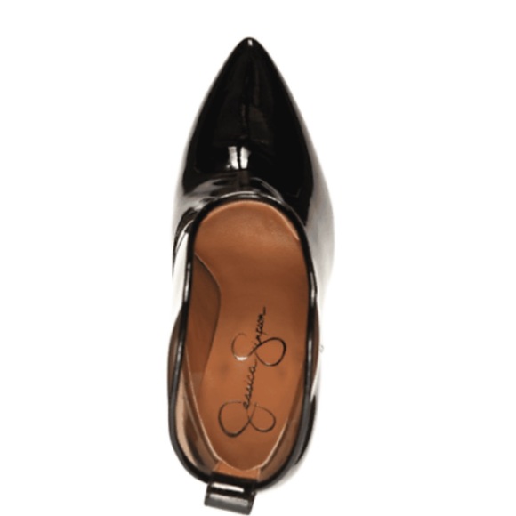 ❗️NEW❗️ Jessica Simpson Periya Black Super Patent Heeled Boots (Ankle Booties) - Picture 2 of 7